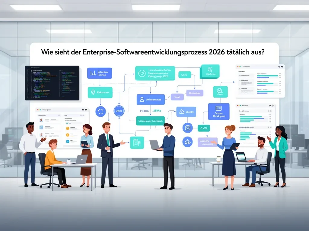 Softwareentwicklung für Unternehmen - Wie sieht der Enterprise-Softwareentwicklungsprozess 2026 tatsächlich aus?