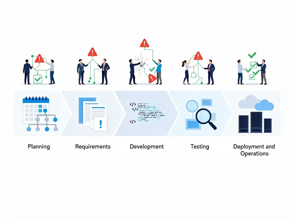Softwareentwicklung für Unternehmen - Fünf Phasen, in denen Enterprise-Projekte scheitern — und wie führende Agenturen das ve