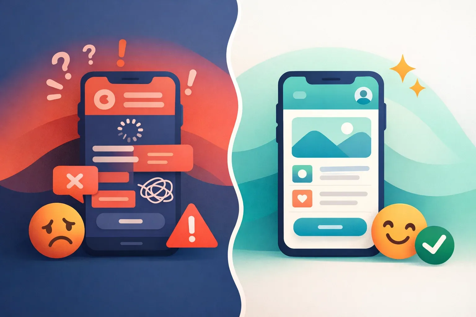 mobile app ui/ux design services - Common Mobile App UI/UX Design Mistakes That Kill Retention