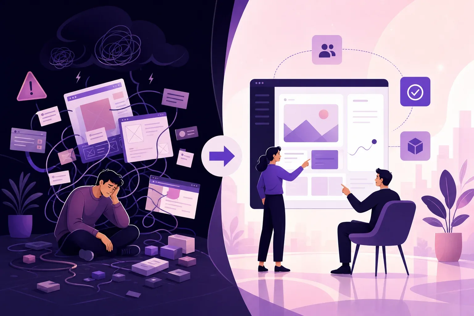 Infographic guide showing how to build an MVP for a startup with key development steps and common mistakes to avoid